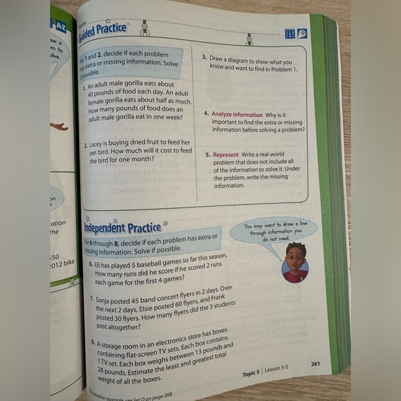 enVision Math 2.0 Texas Edition Volume 1 5th Grade Workbook - Student Edi - GOOD - Picture 4 of 4
